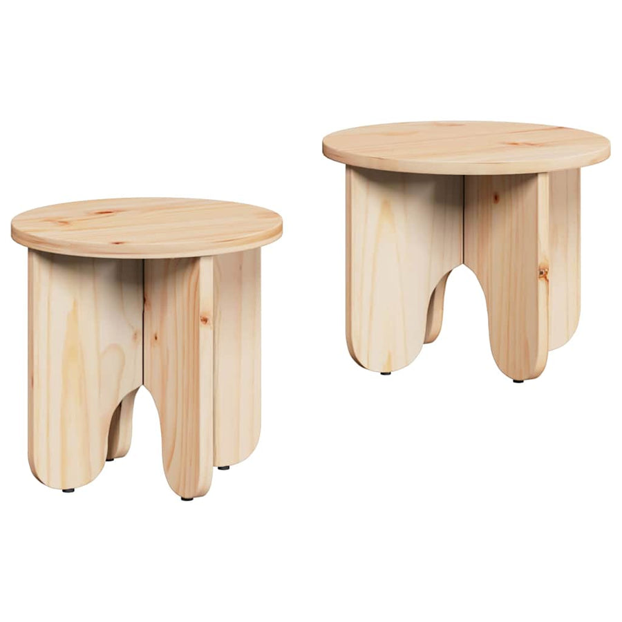 Koffietafel Set 2 pcs Naturel 39.5 x 39.5 x 30 cm