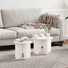 Koffietafel Set 2 pcs Wit 39.5 x 39.5 x 30 cm