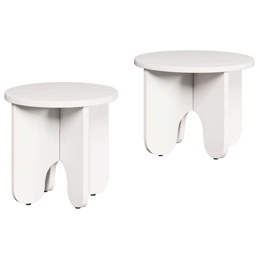 Koffietafel Set 2 pcs Wit 39.5 x 39.5 x 30 cm