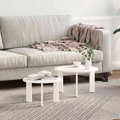 Koffietafel Set 2 pcs Wit 47.5 x 47.5 x 27 cm