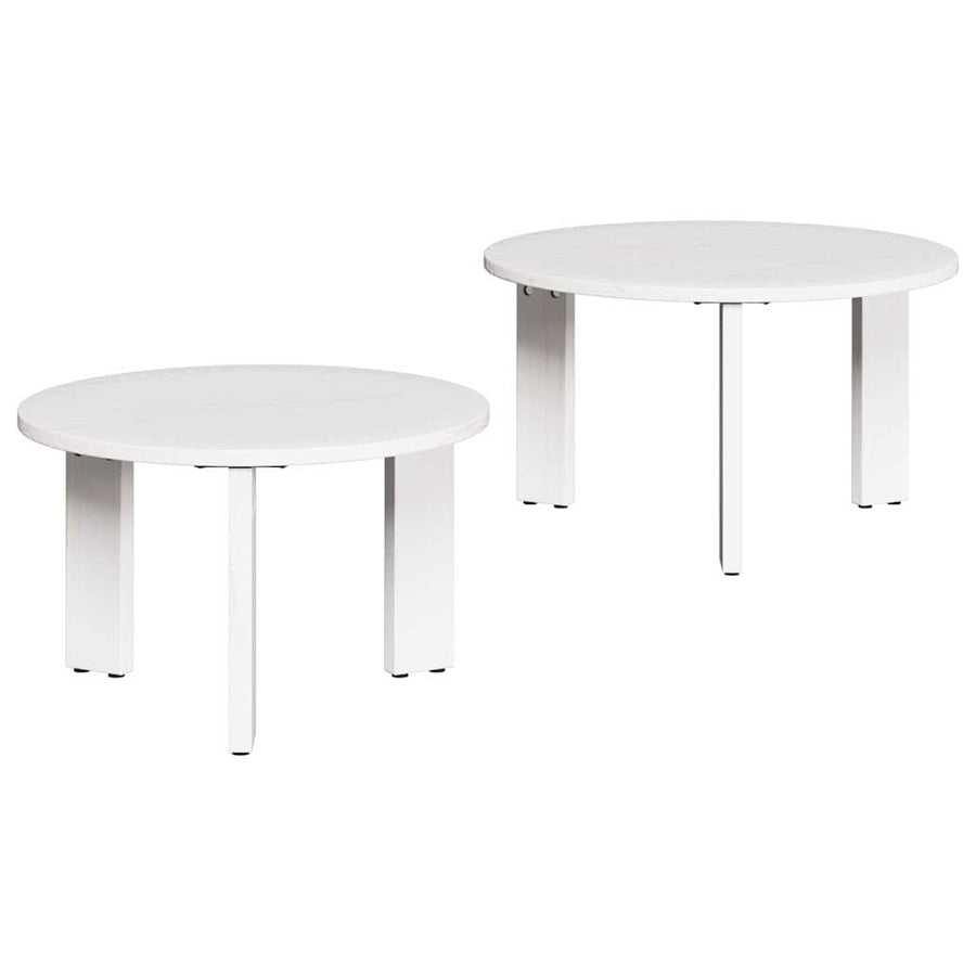 Koffietafel Set 2 pcs Wit 47.5 x 47.5 x 27 cm