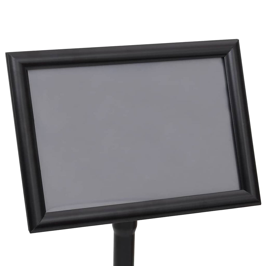Posterstandaards 2 pcs Zwart 32.7 x 24 x 108 cm Aluminium