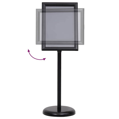 Posterstandaards 2 pcs Zwart 32.7 x 24 x 108 cm Aluminium