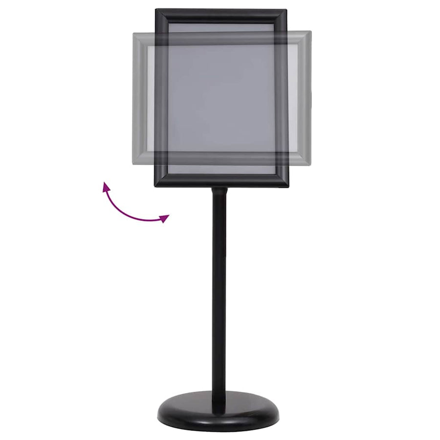 Posterstandaards 2 pcs Zwart 32.7 x 24 x 108 cm Aluminium