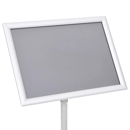 Posterstandaards 2 pcs Zilver 32.7 x 24 x 108 cm Aluminium