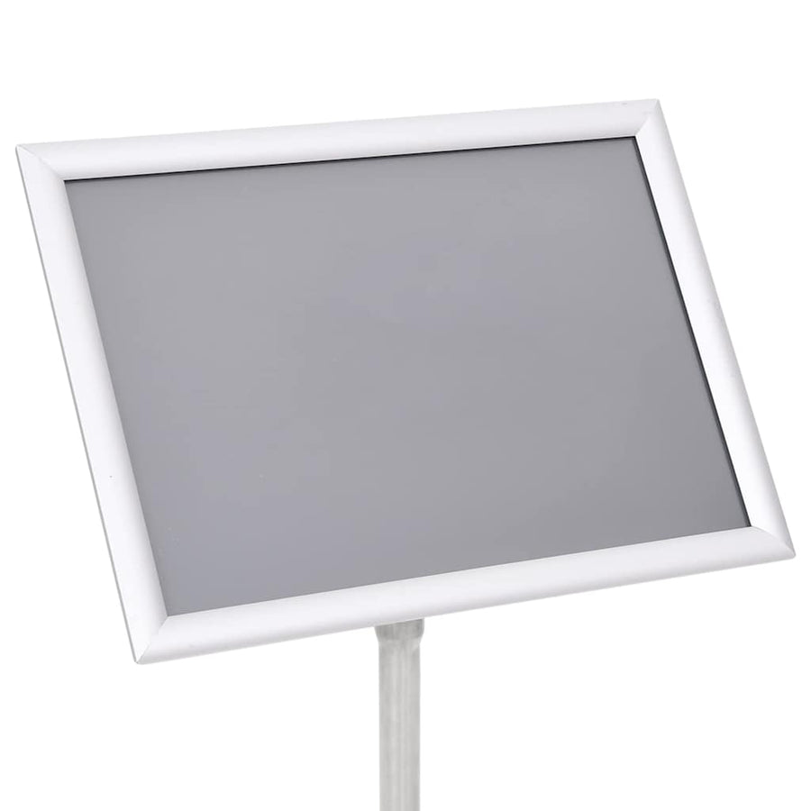 Posterstandaards 2 pcs Zilver 32.7 x 24 x 108 cm Aluminium