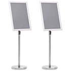 Poster Stands 2 pcs Silver 32.7 x 24 x 108 cm Aluminium