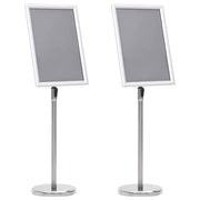 Posterstandaard zilver aluminium 45x32.7x108 cm (2 stuks)