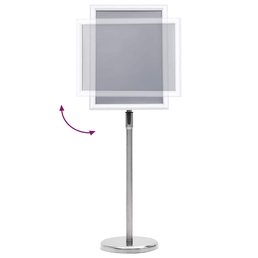 Posterstandaards 2 pcs Zilver 32.7 x 24 x 108 cm Aluminium