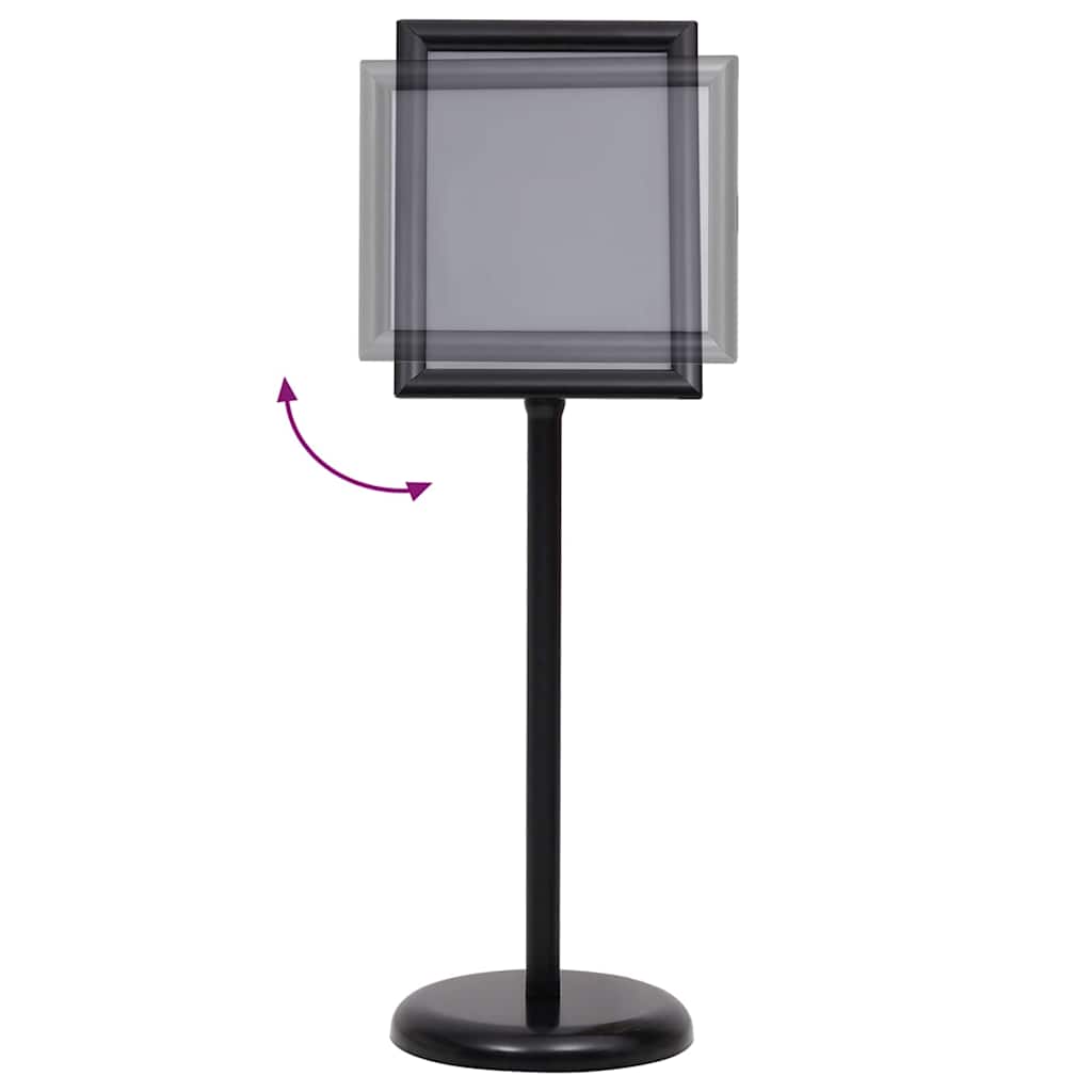 Posterstandaards 2 pcs Zwart 32.7 x 24 x 108 cm Aluminium