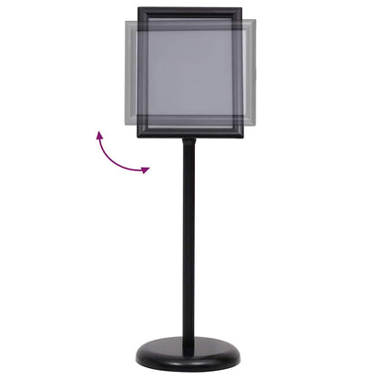Posterstandaards 2 pcs Zwart 32.7 x 24 x 108 cm Aluminium