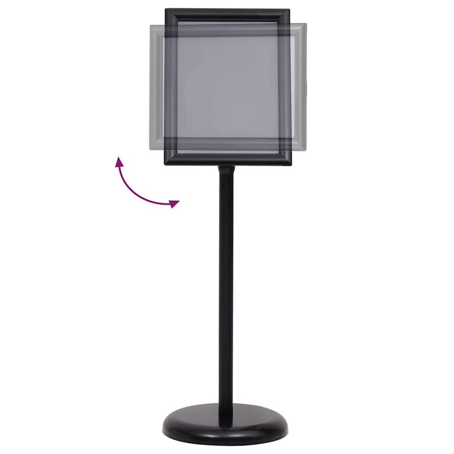 Posterstandaards 2 pcs Zwart 32.7 x 24 x 108 cm Aluminium