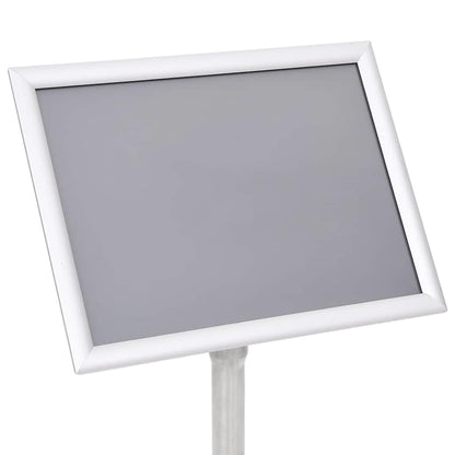 Posterstandaards 2 pcs Zilver 32.7 x 24 x 108 cm Aluminium
