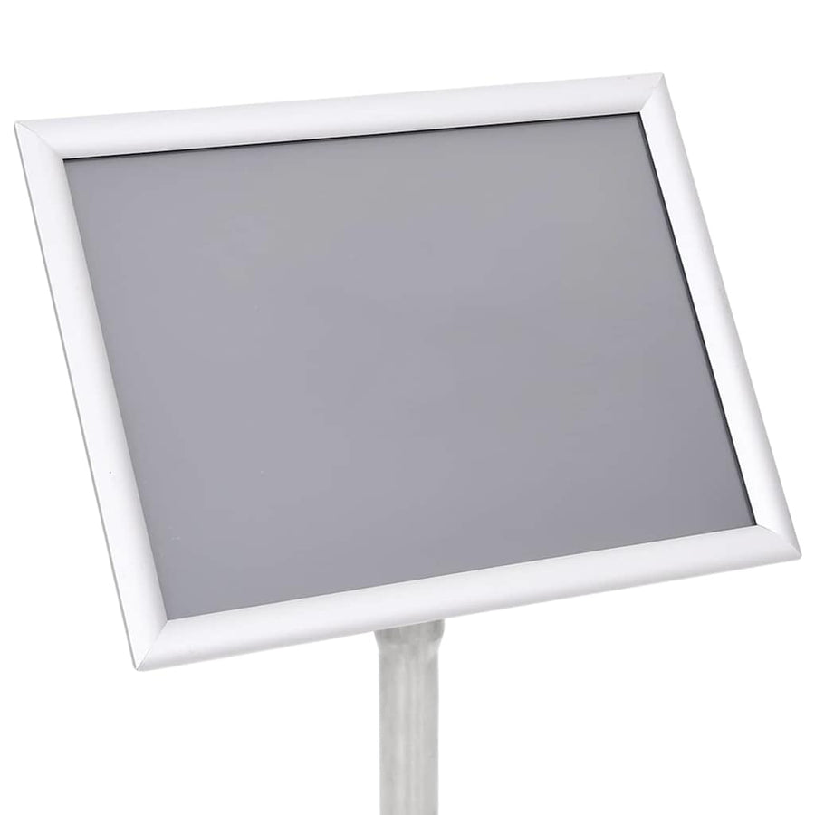 Posterstandaards 2 pcs Zilver 32.7 x 24 x 108 cm Aluminium