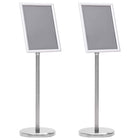 Poster Stands 2 pcs Silver 32.7 x 24 x 108 cm Aluminium