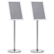 Posterstandaard zilver aluminium 32.7x24x108 cm (2 stuks)