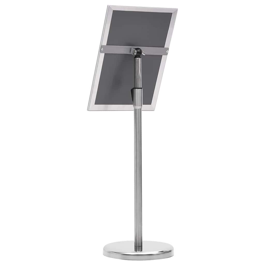 Posterstandaards 2 pcs Zilver 32.7 x 24 x 108 cm Aluminium