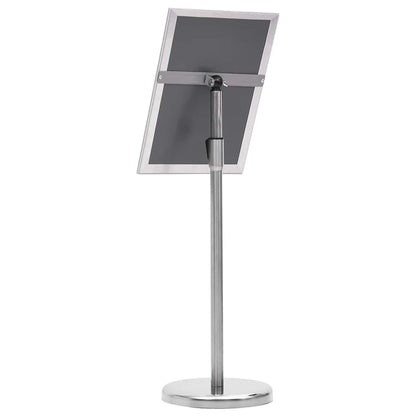 Posterstandaards 2 pcs Zilver 32.7 x 24 x 108 cm Aluminium