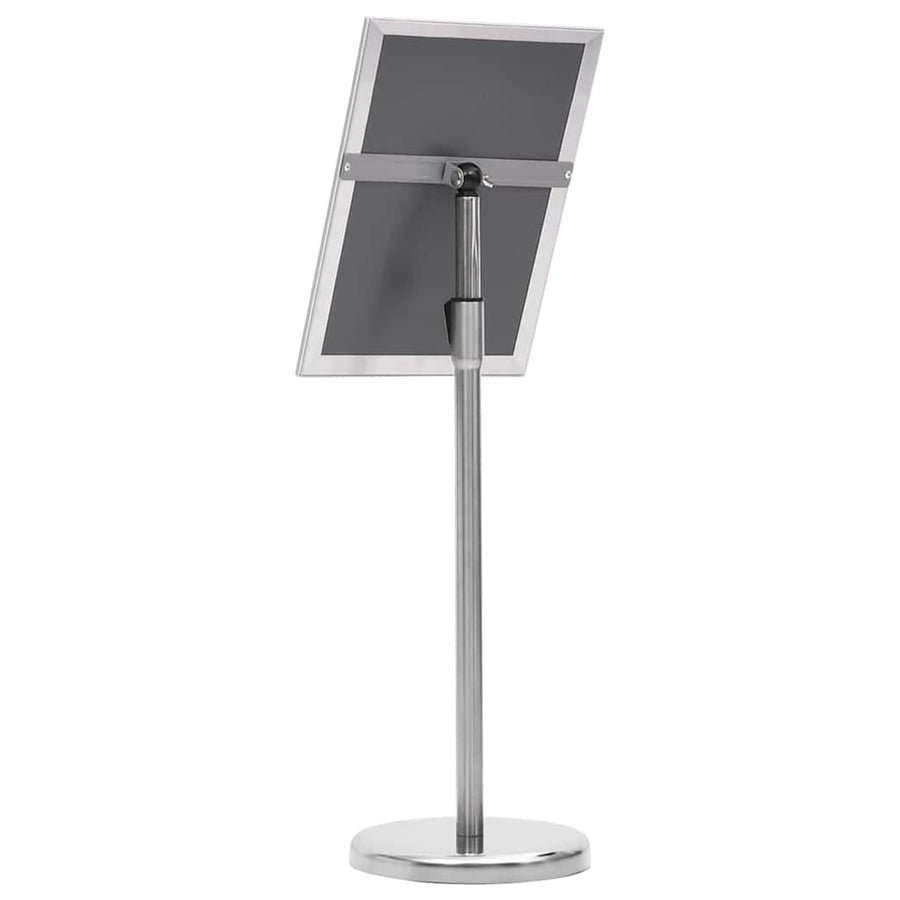 Posterstandaards 2 pcs Zilver 32.7 x 24 x 108 cm Aluminium