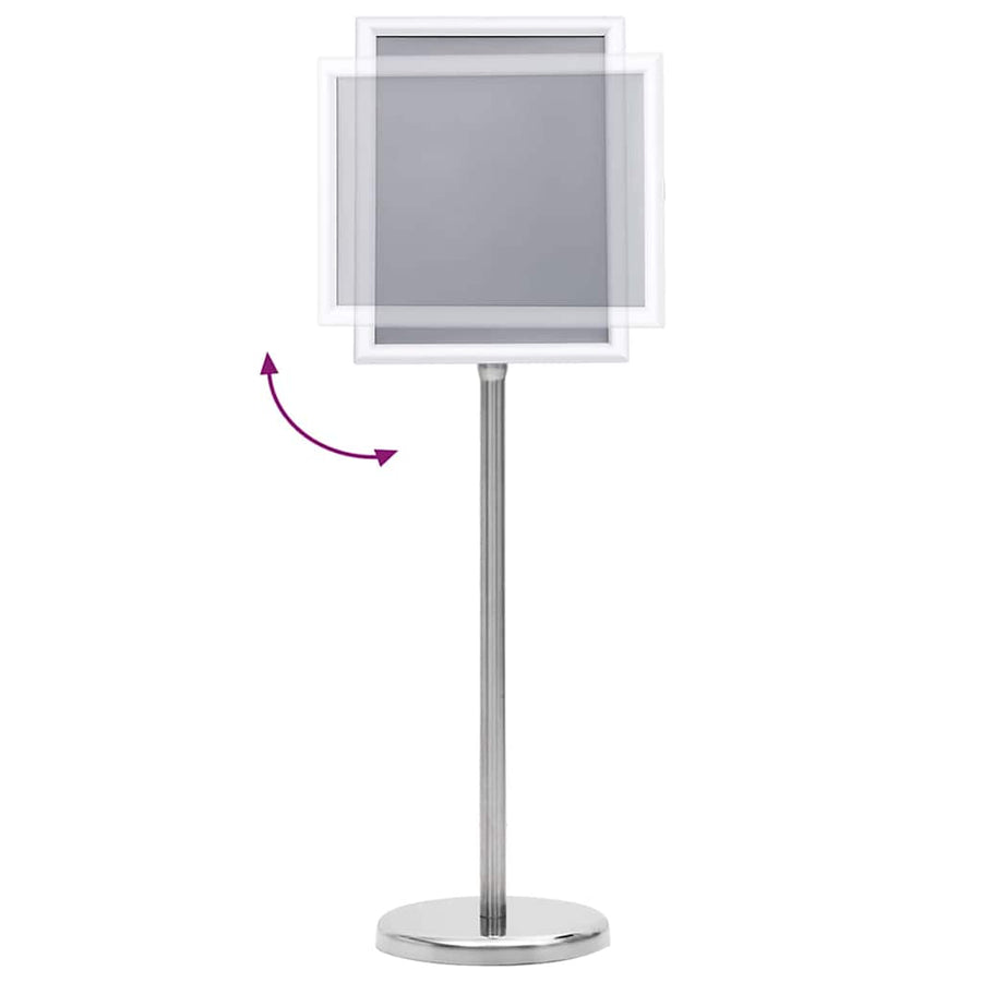 Posterstandaards 2 pcs Zilver 32.7 x 24 x 108 cm Aluminium