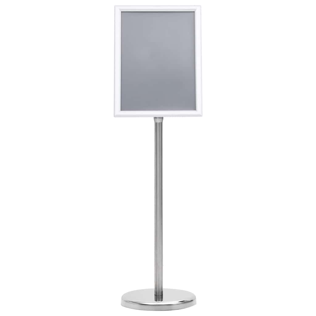 Posterstandaards 2 pcs Zilver 32.7 x 24 x 108 cm Aluminium