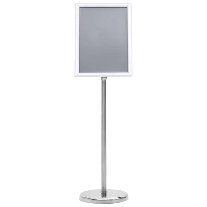 Posterstandaards 2 pcs Zilver 32.7 x 24 x 108 cm Aluminium