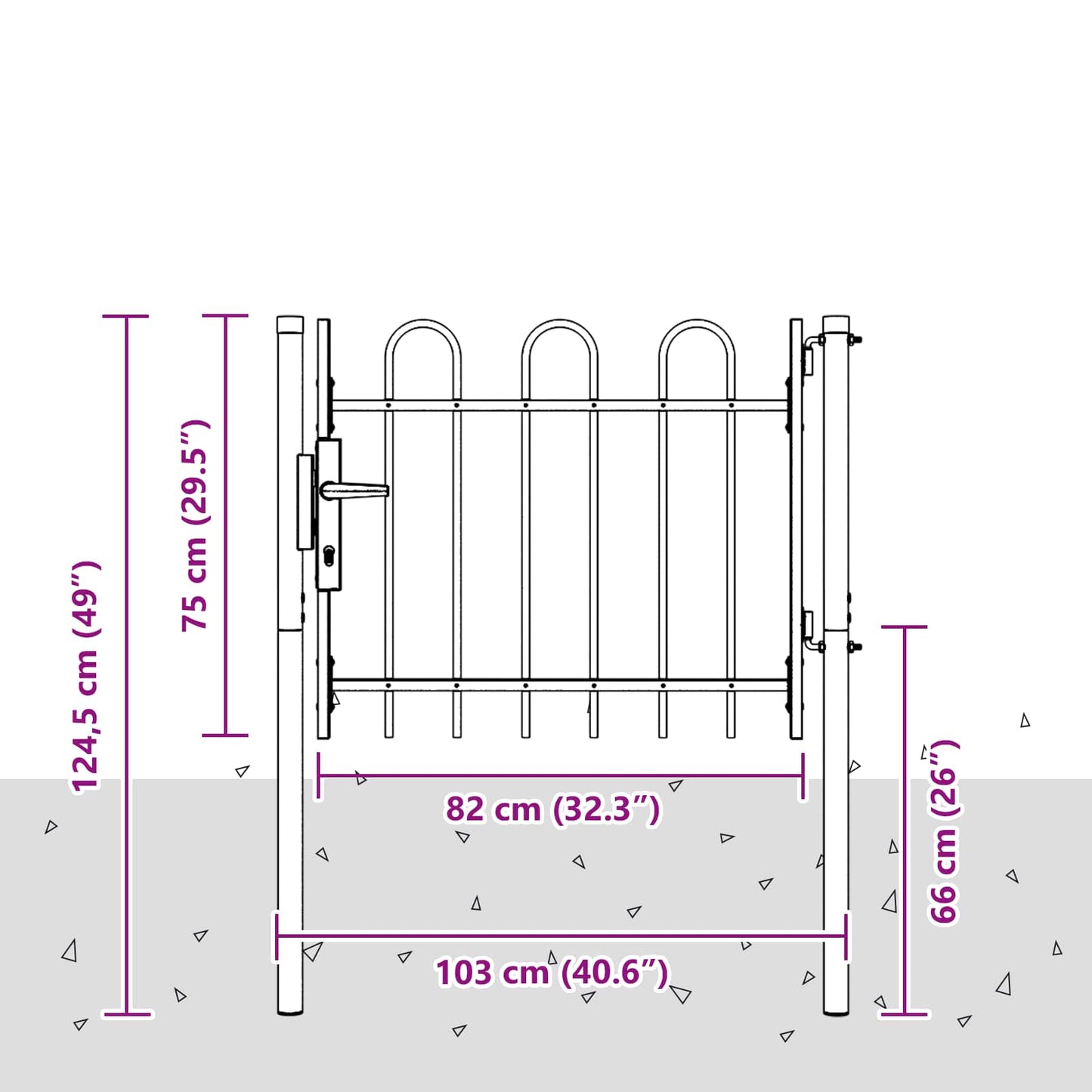 Hekpoort BOXTEL 103 x 124,5 cm Gepoedercoat staal Grijs