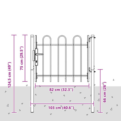 Hekpoort BOXTEL 103 x 124,5 cm Gepoedercoat staal Grijs