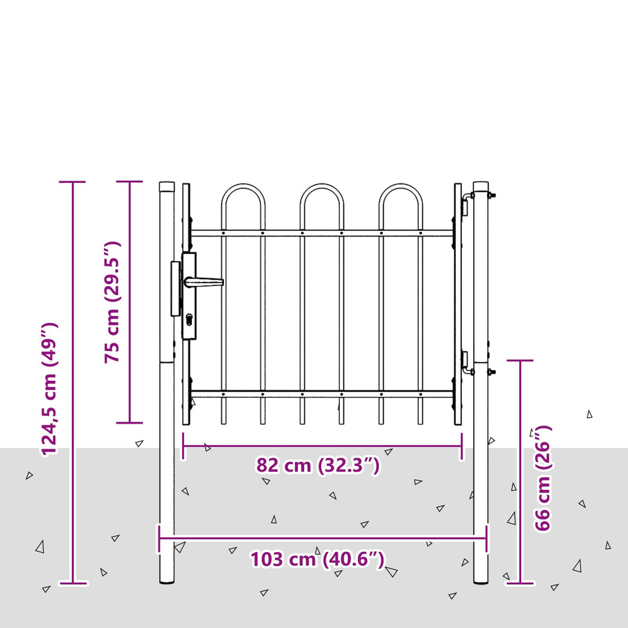 Hekpoort BOXTEL 103 x 124,5 cm Gepoedercoat staal Grijs