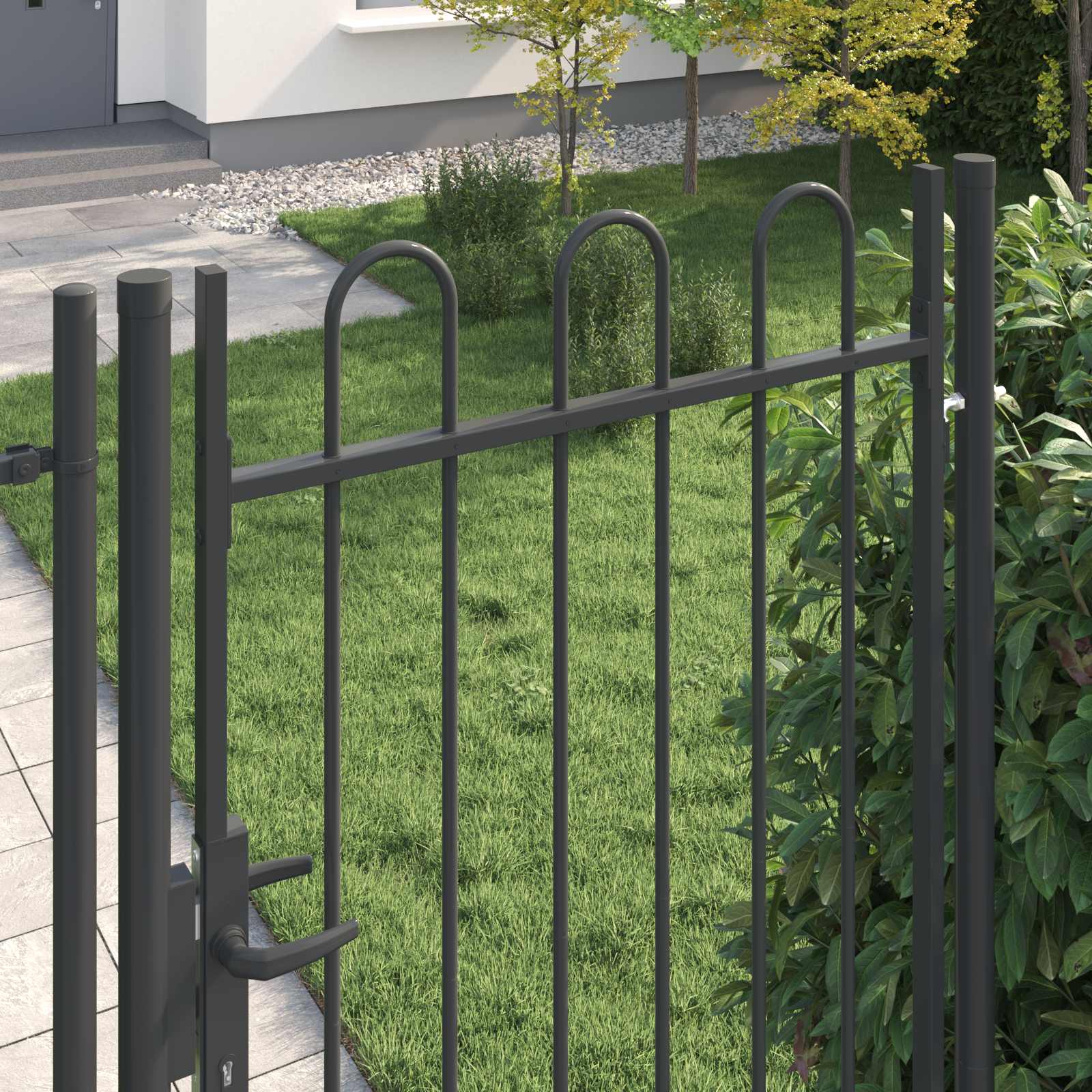 Hekpoort BOXTEL 103 x 250 cm Gepoedercoat staal Grijs