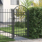 Gate with lock Grey 100 x 175 cm Powder-coated steel