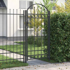 Gate with lock Grey 100 x 195 cm Powder-coated steel