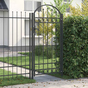 Hekpoort met slot 100x250 cm grijs gepoedercoat staal