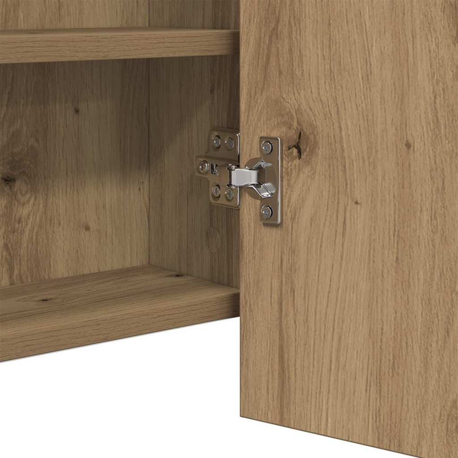 LED Spiegelkast Artisan Eiken 100 x 12 x 45 cm Bewerkt hout