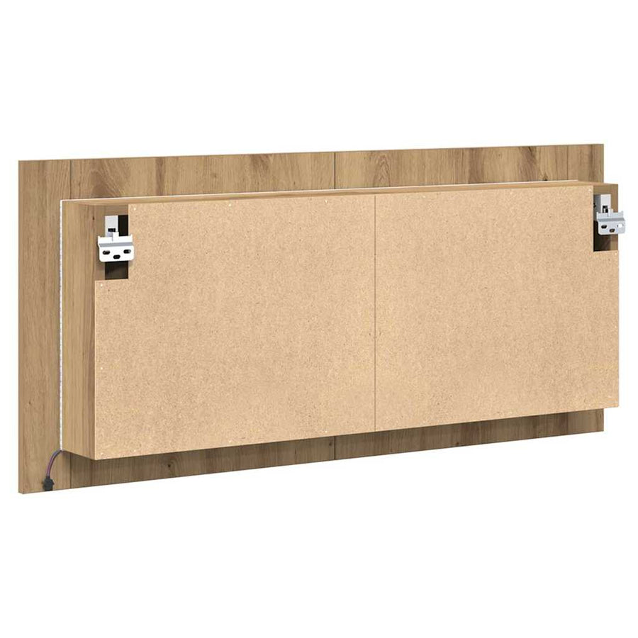 LED Spiegelkast Artisan Eiken 100 x 12 x 45 cm Bewerkt hout