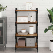 Boekenplank set van 4 bruin 60x40x1.5 cm spaanplaat