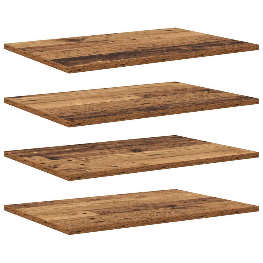 Boekenplank Bord 4 pcs Bruin 100 x 40 x 1.5cm Spaanplaat