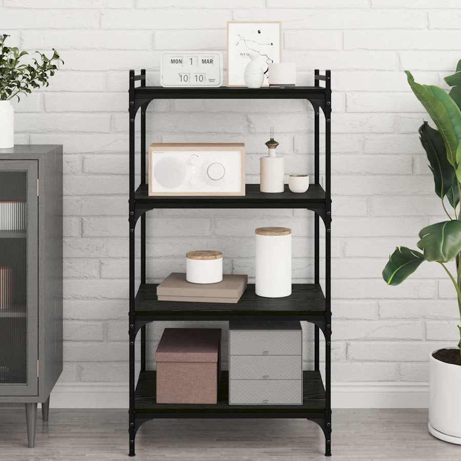 Boekenplank Bord 4 pcs Zwart 100 x 40 x 1.5cm Spaanplaat