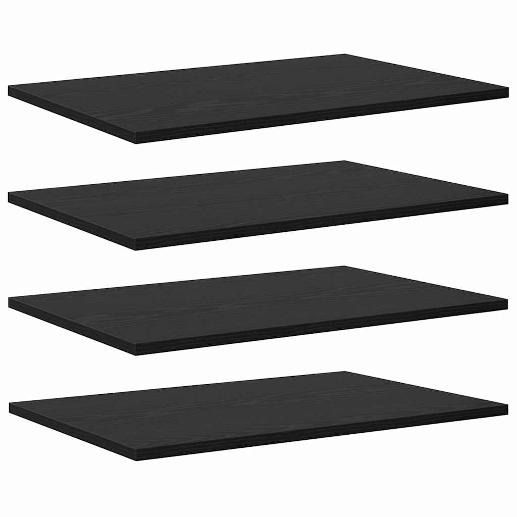 Boekenplank Bord 4 pcs Zwart 100 x 40 x 1.5cm Spaanplaat