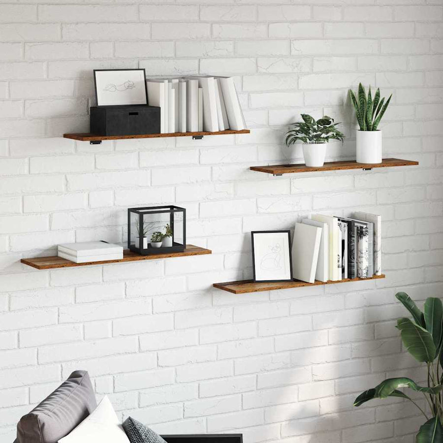Boekenplank Bord 4 pcs Bruin 100 x 40 x 1.5cm Spaanplaat