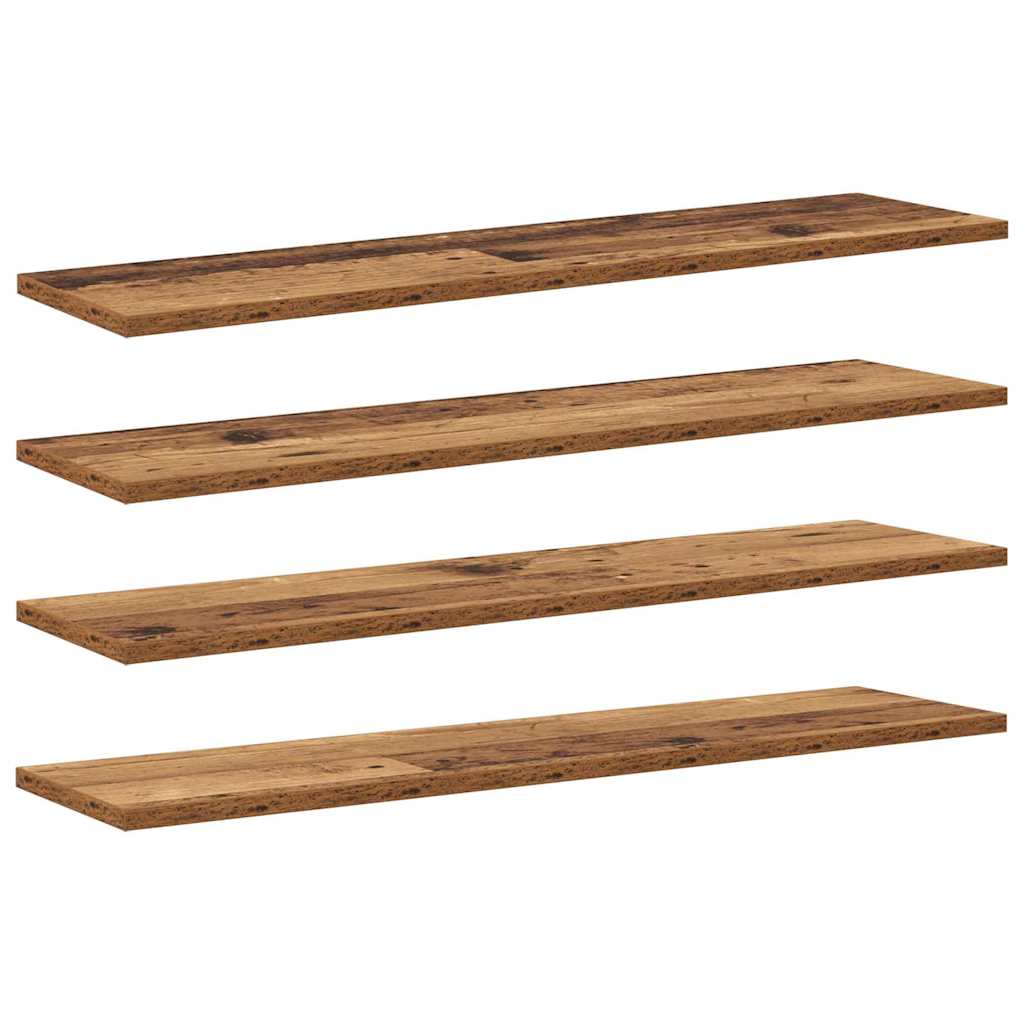 Boekenplank Bord 4 pcs Bruin 100 x 40 x 1.5cm Spaanplaat