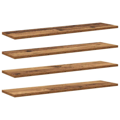 Boekenplank Bord 4 pcs Bruin 100 x 40 x 1.5cm Spaanplaat