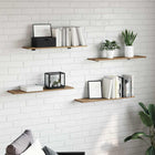 Boekenplank 80x20x1,5 cm bruin bewerkt hout