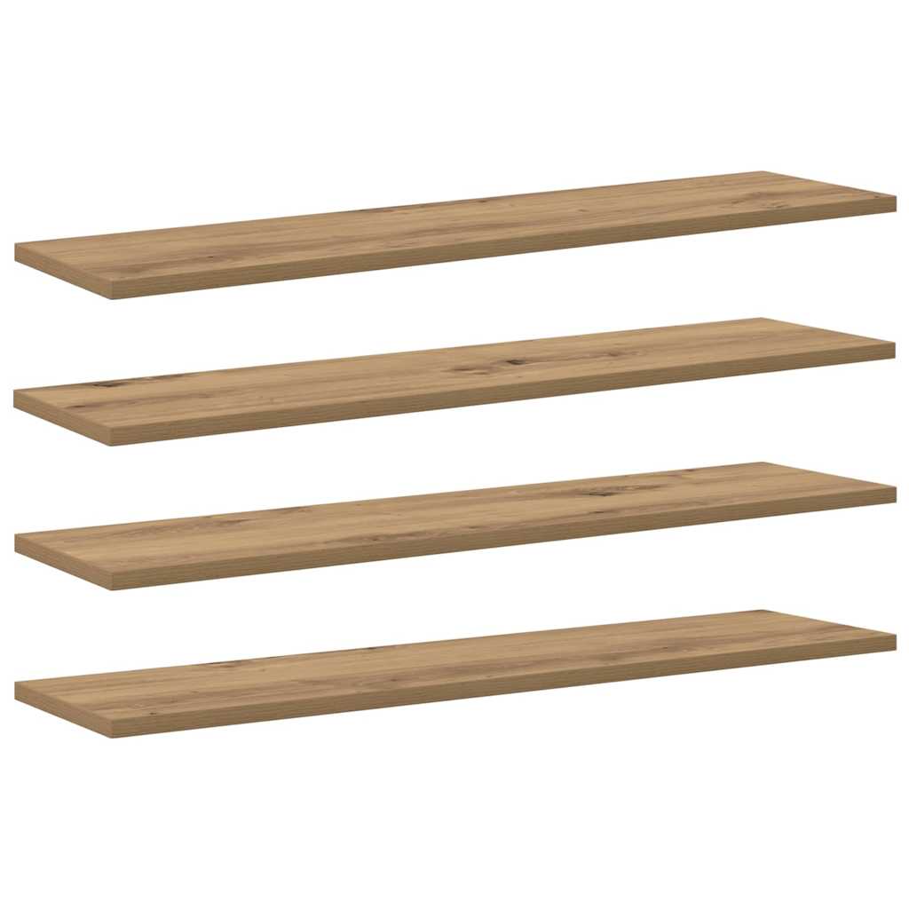 Boekenplank Bord 4 pcs Bruin 100 x 40 x 1.5cm Spaanplaat