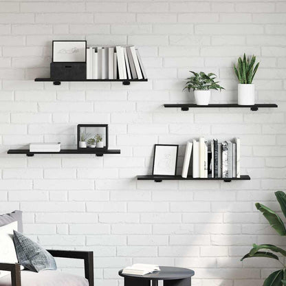 Boekenplank Bord 4 pcs Zwart 100 x 40 x 1.5cm Spaanplaat