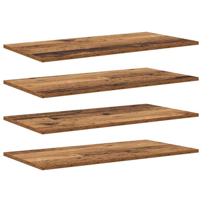 Boekenplank Bord 4 pcs Bruin 100 x 40 x 1.5cm Spaanplaat