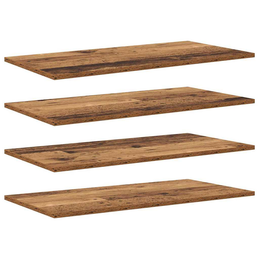 Boekenplank Bord 4 pcs Bruin 100 x 40 x 1.5cm Spaanplaat