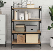 Boekenplank 80x40x1.5 cm spaanplaat bruin 4 stuks