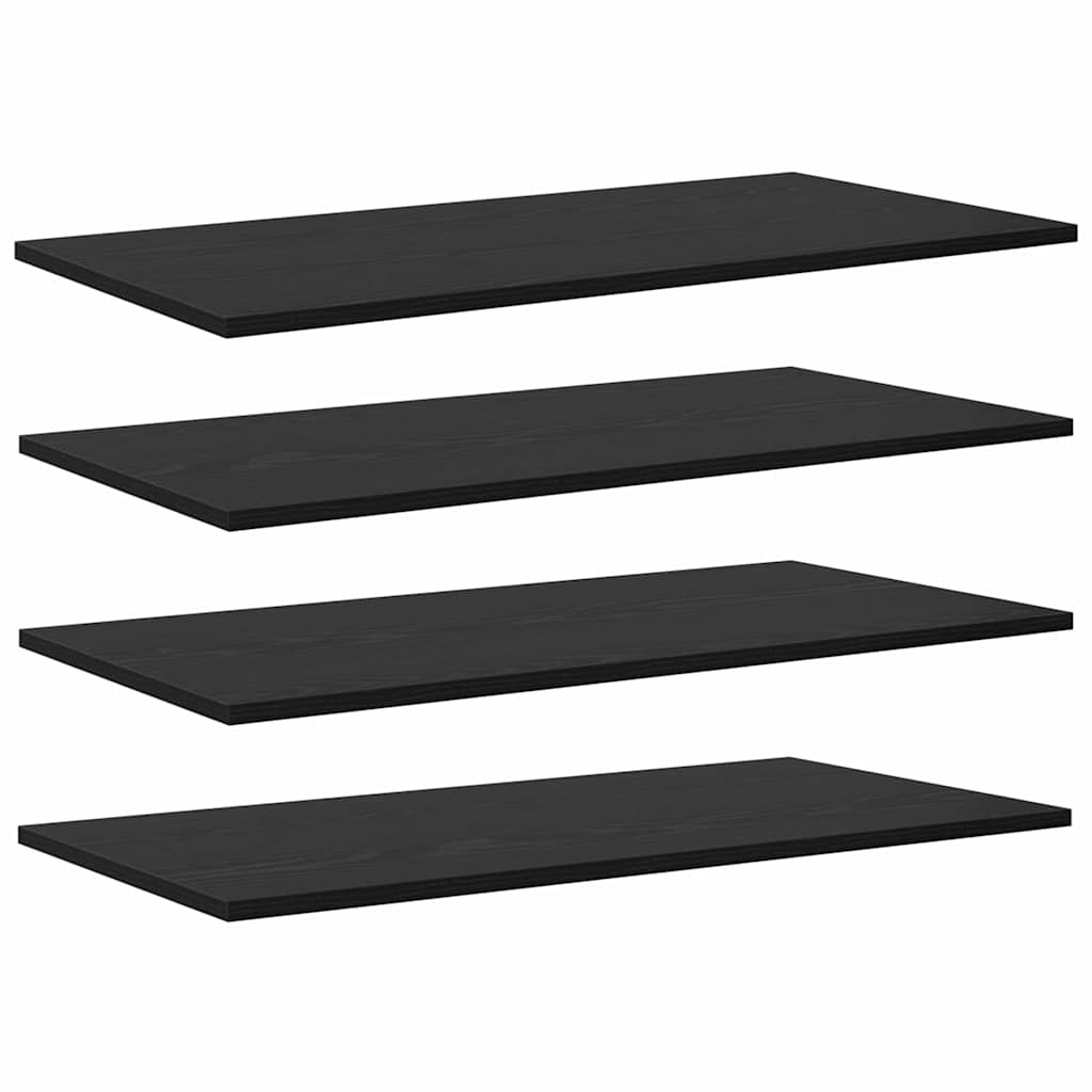 Boekenplank Bord 4 pcs Zwart 100 x 40 x 1.5cm Spaanplaat