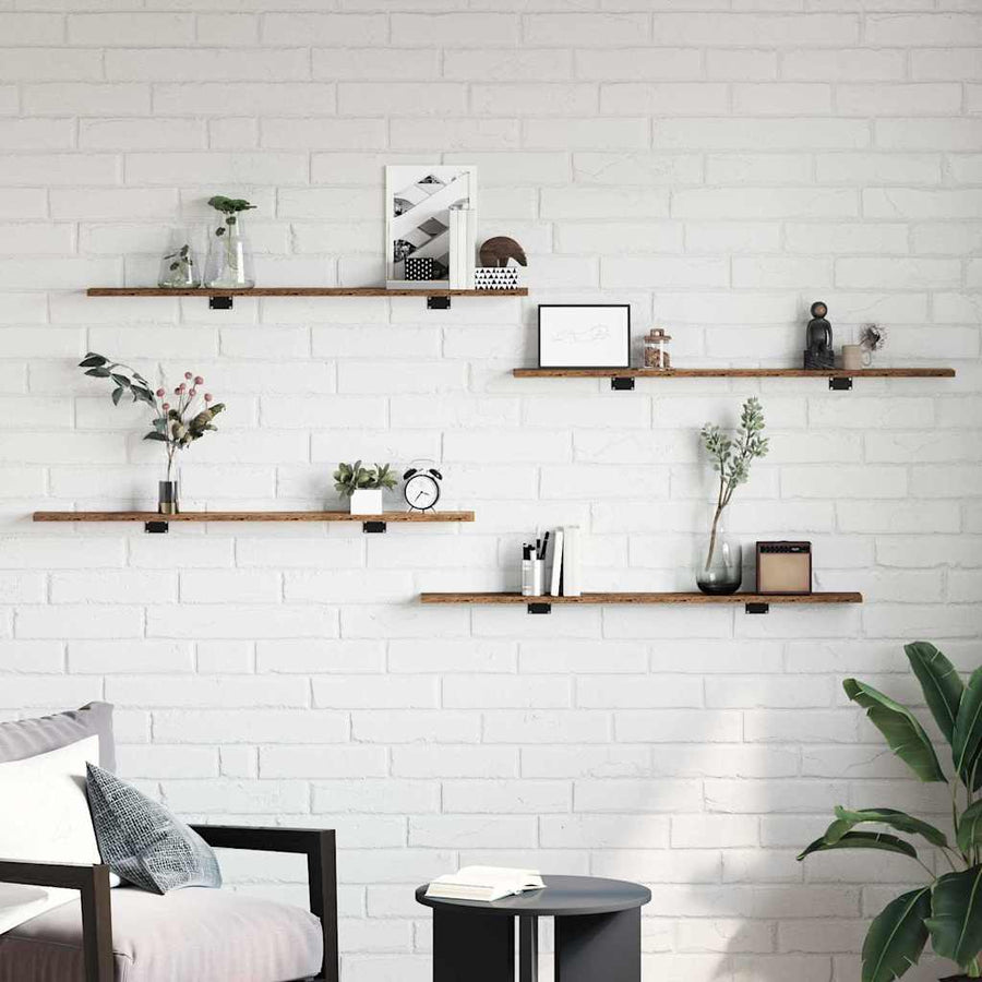 Boekenplank Bord 4 pcs Bruin 100 x 40 x 1.5cm Spaanplaat